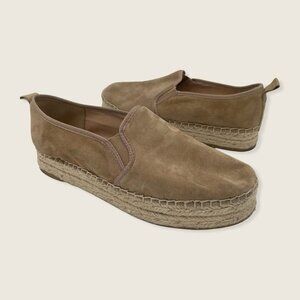 Sam Edelman Carrin Tan Brown Suede Leather Espadrille Flat Loafer 9.5